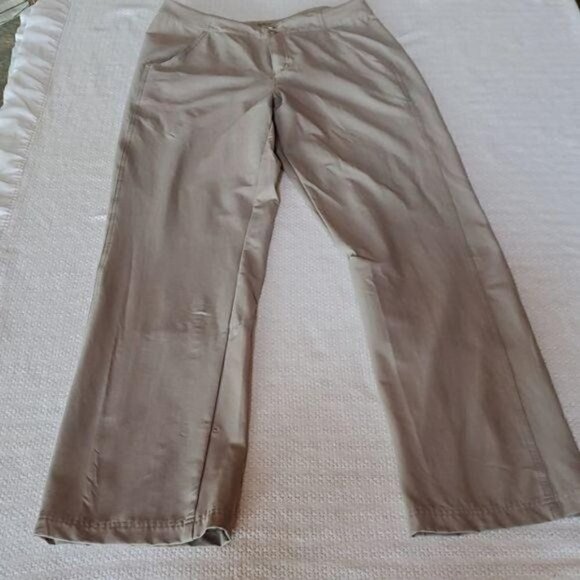 Royal Robbins Vintage‎ High Waisted Beige Flared Sz. 6 Pants with Pockets - Picture 1 of 9